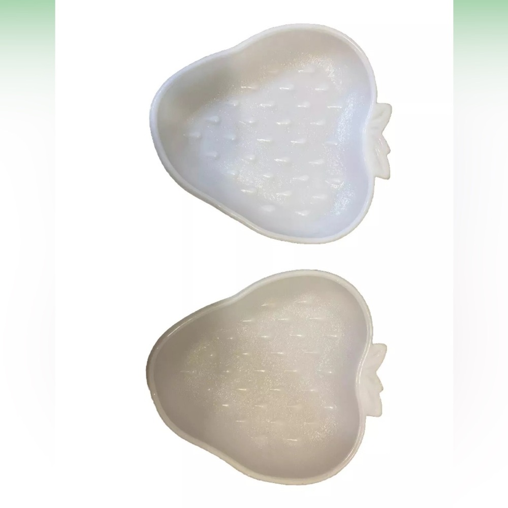 Vintage Hazel Atlas White Milk Glass Strawberry dish
